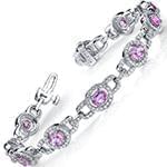 دستبند طلا زنانه با نگین الماس تراش برلیان و تورمالین مدل: bdf1247