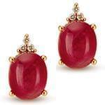 گوشواره جواهر عقیق و الماس تراش برلیان با طلای رزگلد مدل: edf1497