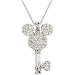 آویز کودکانه طلای سفید با نگین الماس تراش برلیان طرح میکی موس مدل: pgb2177