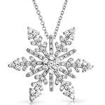 پلاک کودکانه طلای سفید با نگین الماس تراش برلیان طرح دانه برف مدل: pgb2179