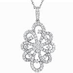 آویز طلای سفید با نگین الماس تراش برلیان: مدل pdb2276