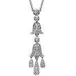 آویز طلای سفید با نگین الماس تراش برلیان: مدل pdb2279