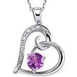 آویز طلای سفید با نگین الماس تراش برلیان و آمتیس: مدل npdf13160