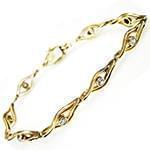 دستبند الماس تراش برلیان با طلای زرد مدل: bgd2062 