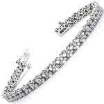 دستبند الماس تراش برلیان با طلای سفید مدل: bgd2063 