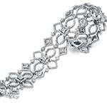 دستبند الماس تراش برلیان با طلای سفید مدل: bgd2065 