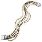 دستبند الماس تراش برلیان با طلای سفید, زرد و رزگلد مدل: bgd2066 