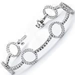 دستبند الماس تراش برلیان با طلای سفید مدل: bgd2069 