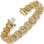 دستبند الماس تراش برلیان با طلای زرد مدل: bgd2070 