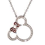 پلاک کودکانه طلای سفید با نگین الماس تراش برلیان طرح میکی موس مدل: pgb2186 