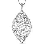 پلاک طلای سفید با نگین الماس تراش برلیان: مدل pdb2290 