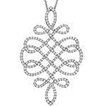 پلاک طلای سفید با نگین الماس تراش برلیان: مدل pdb2292 