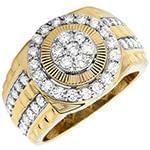 انگشتر رولکسی طلا زرد با نگین الماس تراش برلیان طرح فلاور مدل rgm1572 