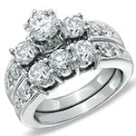 حلقه ازدواج و پشت حلقه ازدواج با نگین الماس تراش برلیان مدل: RDF1127