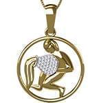 پلاک ماه تولد بهمن با نگین الماس تراش برلیان مدل: zpdf1050