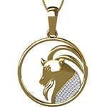 پلا ماه تولد دی با نگین الماس تراش برلیان مدل: zpdf1051