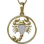 آویز ماه تولد آبان با نگین الماس تراش برلیان مدل: zpdf1053