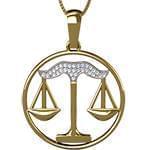 آویز ماه تولد مهر با نگین الماس تراش برلیان مدل: zpdf1054