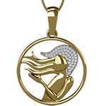 آویز ماه تولد شهریور با نگین الماس تراش برلیان مدل: zpdf1055