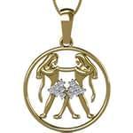 پلاک ماه تولد خرداد با نگین الماس تراش برلیان مدل: zpdf1058