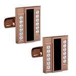 دکمه سردست طلای رزگلد با نگین الماس تراش برلیان و انیکس مدل: cdm1268