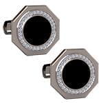 دکمه سردست طلای سفید با نگین الماس تراش برلیان و انیکس مدل: cdm1272