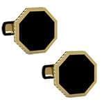 دکمه سردست طلای زرد با نگین الماس تراش برلیان و انیکس مدل: cdm1275