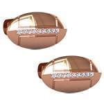 دکمه سردست طلای رزگلد با نگین الماس تراش برلیان مدل: cdm1283