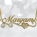 گردنبند پلاک اسم مریم انگلیسی طلا