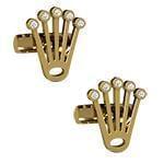 دکمه سردست طلای زرد با نگین الماس تراش برلیان طرح رولکس مدل: cdm1298