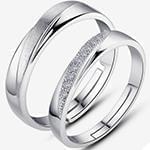 حلقه ازدواج ست طلای سفید با نگین الماس تراش برلیان مدل: srd1628