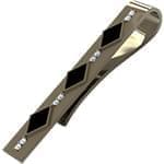 گیره کروات طلای سفید با نگین انیکس مدل :cgm1089