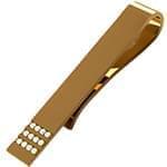 گیره کروات طلای زرد با نگین الماس تراش برلیان مدل :cgm1100