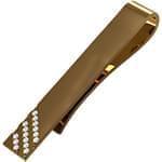 گیره کروات طلای زرد با نگین الماس تراش برلیان مدل :cgm1103