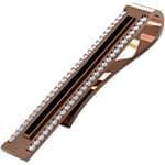 گیره کروات طلای رزگلد با نگین الماس تراش برلیان و انیکس مدل :cgm1106