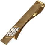 گیره کروات طلای زرد با نگین الماس تراش برلیان مدل :cgm1115