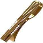 گیره کروات طلای زرد با نگین الماس تراش برلیان مدل :cgm1118