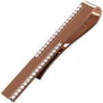 گیره کروات طلای رزگلد با نگین الماس تراش برلیان مدل :cgm1121