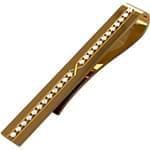 گیره کروات طلای زرد با نگین الماس تراش برلیان مدل :cgm1125