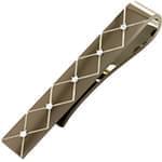 گیره کروات طلای سفید با نگین الماس تراش برلیان مدل :cgm1128