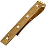 گیره کروات طلای زرد با نگین الماس تراش برلیان مدل :cgm1130