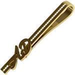 گیره کراوات طلا سفارشی اسم طلا با نگین الماس تراش برلیان مدل :cgm1110