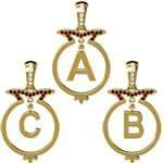 پلاک طلا زرد طرح انار حروف طلا انگلیسی و فارسی - زر