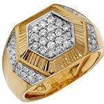 مدل انگشتر آقایان خاص طلا با نگین تمام الماس تراش برلیان مدل: rgm1617 