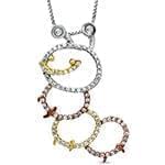 پلاک طلای کودکانه با نگین الماس تراش برلیان طرح هزار پا مدل: pgb2206