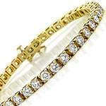 دستبند تنیسی الماس تراش برلیان با طلای زرد مدل: bgd2077