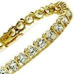 دستبند تنیسی الماس تراش برلیان با طلای زرد مدل: bgd2079