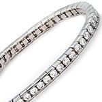 دستبند تنیسی الماس تراش برلیان با طلای سفید در قاب پرنس مدل: bgd2080