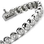 دستبند طلای سفید تنیسی الماس تراش برلیان مدل: bgd2083