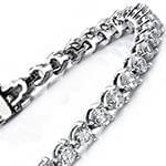 دستبند تنیسی الماس تراش برلیان با طلای سفید مدل: bgd2084